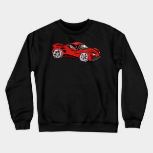 Red Sports Car - Digital Illustration Crewneck Sweatshirt